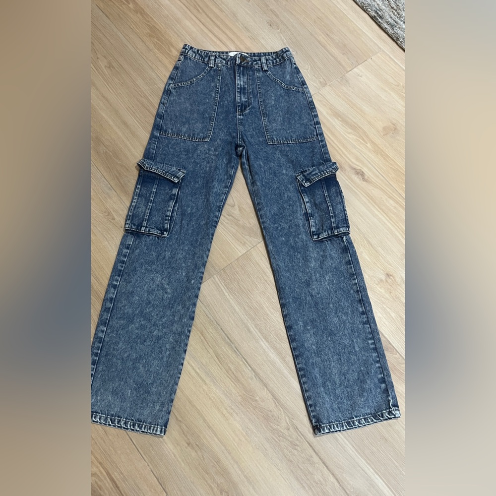 Sofie The Label Cargo Blue Denim Jeans